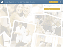 Tablet Screenshot of lifecarecenterofwinterhaven.com
